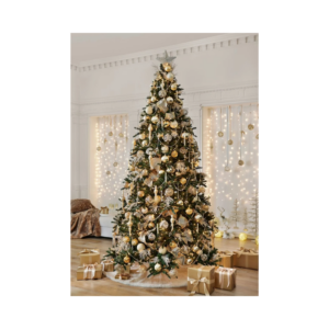 Árvore De Natal Tradicional Simples 1,80m Verde, Nevada Decoração De Natal
