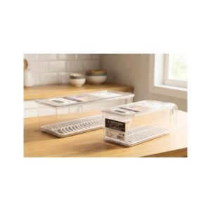 Kit 2 Potes Organizadores Herméticos 3L e 1,7L Mantimentos