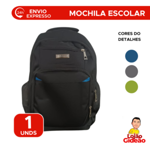 MOCHILA REFORÇADA  ESPAÇOSA PARA ESCOLA  FACULDADE E TRABALHO