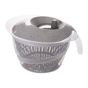 Centrífuga Seca Salada Manual Grande 2,8 Litros Secadora de Verduras Saladas e Folhas Prática
