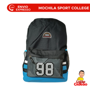 Mochila Casual Em Poliéster College 17” Sport Juvenil Adulto Material Escolar