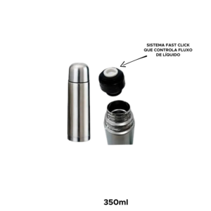 Garrafa térmica para Viagem inox 350ml