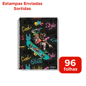 Caderno Universitário 1 Matéria Espiral Capa Dura 96 Fls Rox