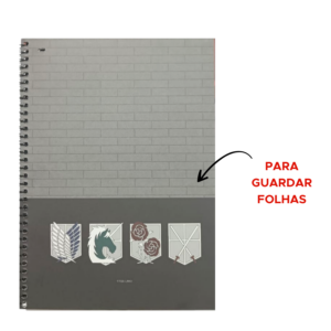 Caderno Universitário 10 Matérias Attack On Titans 160 Fls