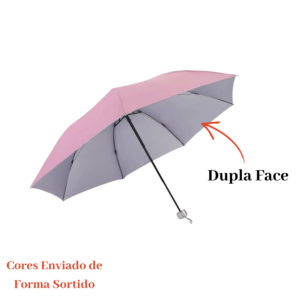 Kit 10 Sombrinhas Guarda Chuva Dupla Face Colorida Liso Proteção contra Raios UV Contra Vento