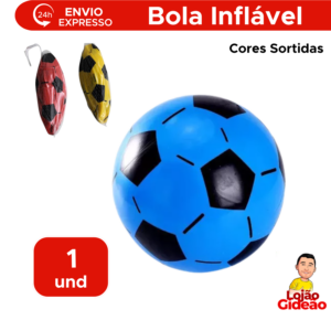 Bola De Futebol Inflável Colorida De Plástico Leve Infantil Kids Sortido