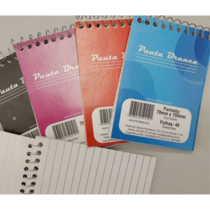 Kit Com 80 Cadernetas Apontamento Bloco de Anotações de Bolso Tamanho 1/16 Com 40 Folhas