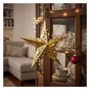 Estrela 3D Vazada 80x80cm Enfeite Natalino Decorativo Grande