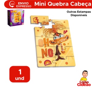 Mini Quebra Cabeça Divertidamente Jogo Infantil Divertidamente 2 Disney Brinquedos Educativo MDF 10 Peças