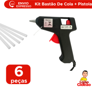 Kit Pistola De Cola Quente Bivolt 15w Ou 40w 10 Bastão De Cola Fino Ou Grosso 110v e 220v