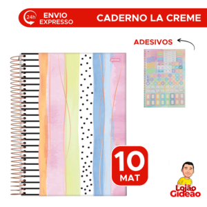 Caderno Universitário 10 Matérias La Creme 160 Fls