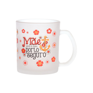 Caneca de Vidro 320ml Presente Para Mãe Dia das Mães Xícara Café Chá Decorativa