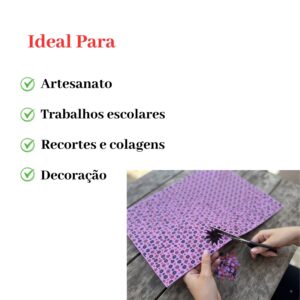 Kit 5 EVA Estampado 40x60cm Folhas Para Trabalhos Escolares
