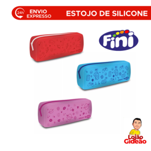 Estojo Escolar Silicone Retangular Resistente Para Material Escolar