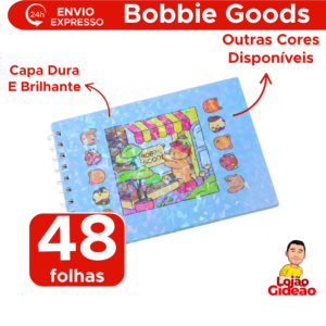 Livro De Colorir Bobbie Goods Infantil Capa Dura Brilhante Holográfico 48 Folhas Diferentes
