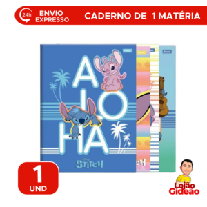 Caderno Brochura Pequeno 80 Folhas STITCH Foroni