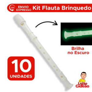 Flauta De Plástico Brinquedo Musical Para Criança Menino E Menina Meu Ritmo Magic Brilha No Escuro