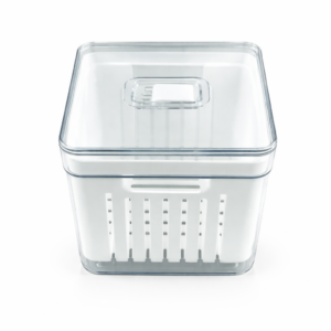 Organizador Quadrado 2,8L Com Tampa Multiuso Para Geladeira