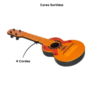 Kit 10 Violão De Brinquedo Colorido De Plástico Viola Musical Brinquedos Para Prenda