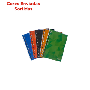 Caderneta Capa Flexível 1/8 Espiral 48 Folhas Pautada