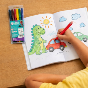 Kit 12 Canetinha Hidrocdor 6 cores Onda Para Escola Revenda