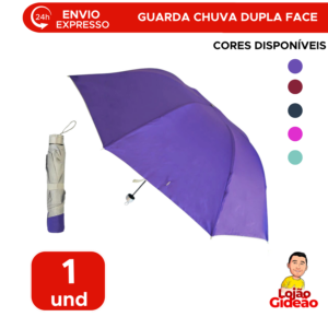 Guarda-Chuva Dupla Face 7 Varetas Com Filtro Solar Sombrinha Resistente