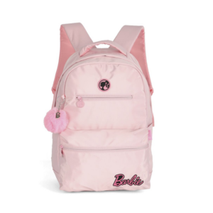 Mochila Bolsa Escolar Pompom Rosa Grande Reforçada Com Alças Juvenil Para Escola Faculdade