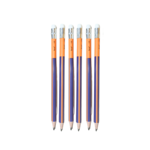 Lápis Big HB Triangular Kit 6 Unidades Com Borracha Resina