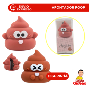 Apontador de Lápis Cocô Poop Emborrachado Divertido Escolar Infantil Sortido