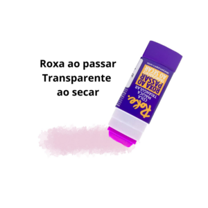 Kit 12 Colas Magica Roke Bastão Triangular Roxa 15g Cartão Papel Material Escolar Artesanado