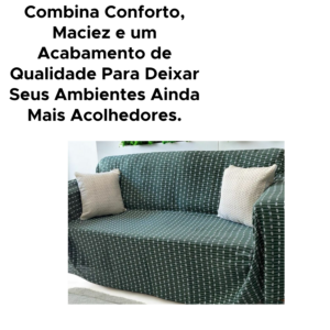Manta Para Sofá E Cama 2,15 x 1,50m Protetora Cobertor Colcha Material 100% Algodão Roma Manta Decorativa
