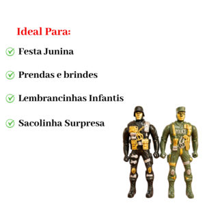 Kit Boneco Militar Infantil 2 Peças Missão Resgate