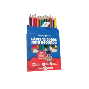 Kit com 6 Pacotes De Mini Lapis de Cor 12 Cores Para Lembrancinhas Escolas