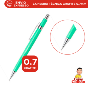 Lapiseira Metálica 0,7mm Para Desenho Escolar Profissional e Precisão