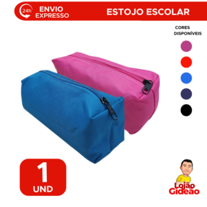 Estojo Escolar Grande Feminino Masculino Simples Para Lápis e Materiais