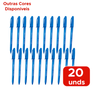 Kit Com Até 20 Canetas Esferográfica 0.7 Kilometrica Paper Mate Azul Vermelha Preta Material Escolar