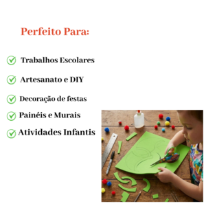 EVA 40x60cm Colorido 1 Unidade Escola Festa Artesanato