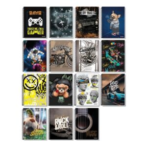 Kit 5 Cadernos Universitário 1 Matéria Espiral Capa Dura 96 Fls Rox