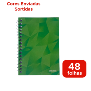 Caderneta Capa Flexível 1/8 Espiral 48 Folhas Pautada