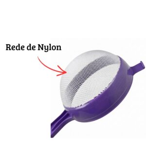 Kit 6 Peneiras Plásticas 17cm Cozinha Coador Alimentos Sortidas