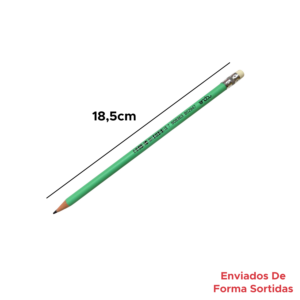 Kit 12 Lápis Redondo Reciclado Colorido Para Escola Revenda Atacado