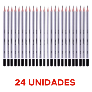 Kit 24 Lápis Grafite Classic HB Preto Acrilex Material Escolar Resistente Alta Qualidade