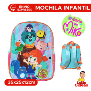 Mochila Bolsa Diario Da Mika Infantil Creche Escolar Pequena Para Crianças Pre Escola Em Vinil