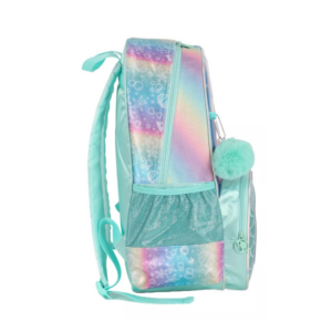 Mochila Barbie Sereia Holografica Infantil Escolar Grande Com Alças Oficial Verde