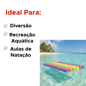 Kit Com 12 Espaguetes Flutuador Macarrão Boia Para Piscina Água Cores Sortidas Maciço Criança