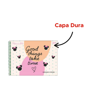 Caderno de Desenho Cartografia 80Fls Minnie Arts