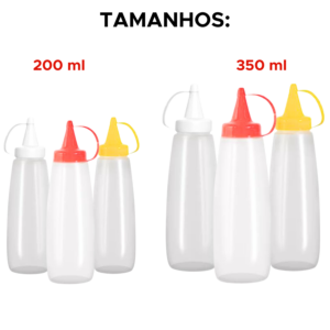Conjunto Bisnaga Para Molhos De Lanche Ketchup Maionese Mostarda Para Lanchonete  Restaurante