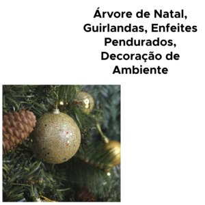 Kit Com 9 Bolas De Natal Glitter 5cm Tubo Decoração Enfeite Natalinos