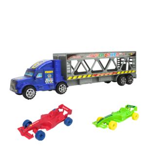 Caminhão Cegonha Com 2 Carro De F1 Speed Max Sortido