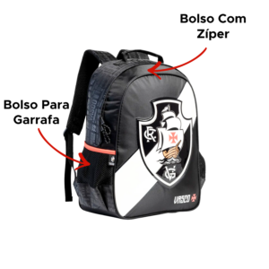 Mochila Do Vasco Juvenil Infantil Para Escola Viagens Passeios